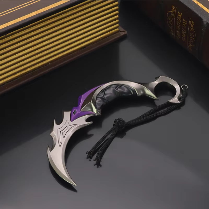 Valorant Weapon 15Cm Melee Reaver Karambit Knife Metal M4 Game Peripheral Samurai Sword Alloy Model Keychain Knife Gift Kids Toy