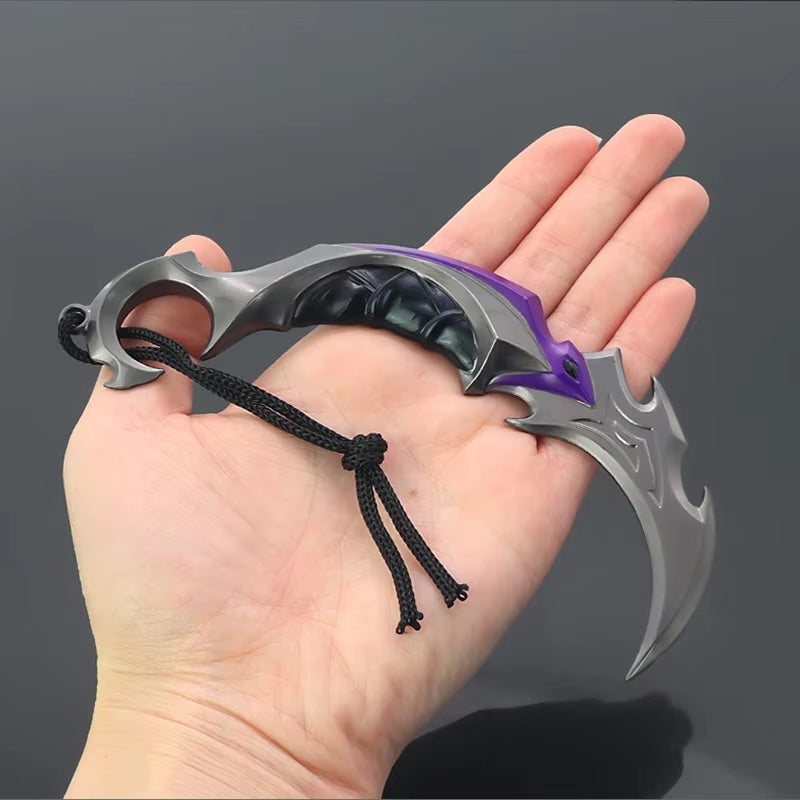 Valorant Weapon 15Cm Melee Reaver Karambit Knife Metal M4 Game Peripheral Samurai Sword Alloy Model Keychain Knife Gift Kids Toy