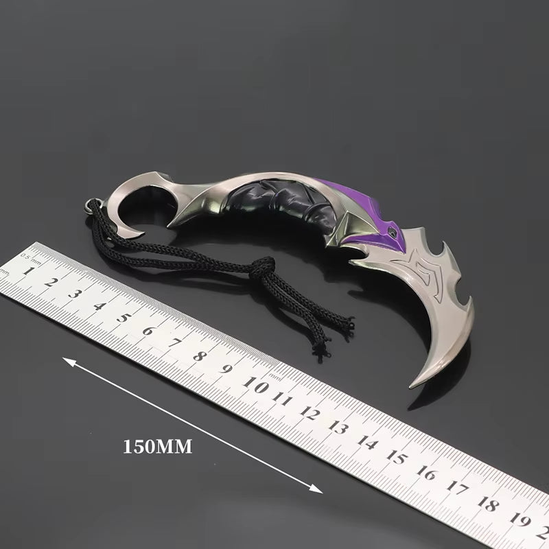 Valorant Weapon 15Cm Melee Reaver Karambit Knife Metal M4 Game Peripheral Samurai Sword Alloy Model Keychain Knife Gift Kids Toy