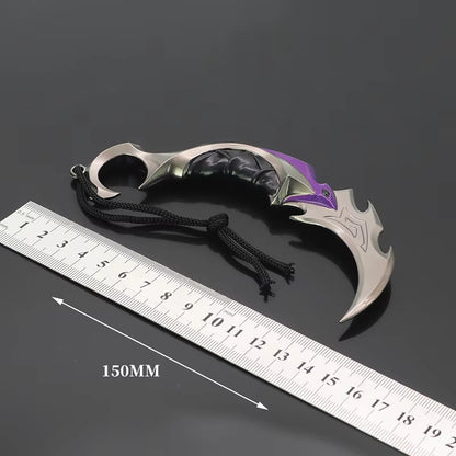 Valorant Weapon 15Cm Melee Reaver Karambit Knife Metal M4 Game Peripheral Samurai Sword Alloy Model Keychain Knife Gift Kids Toy