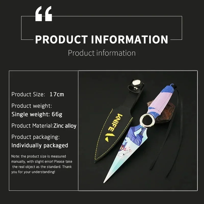 17cm Valorant GO JETT Kunai Metal 