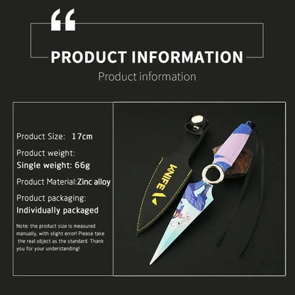 17cm Valorant GO JETT Kunai Metal 