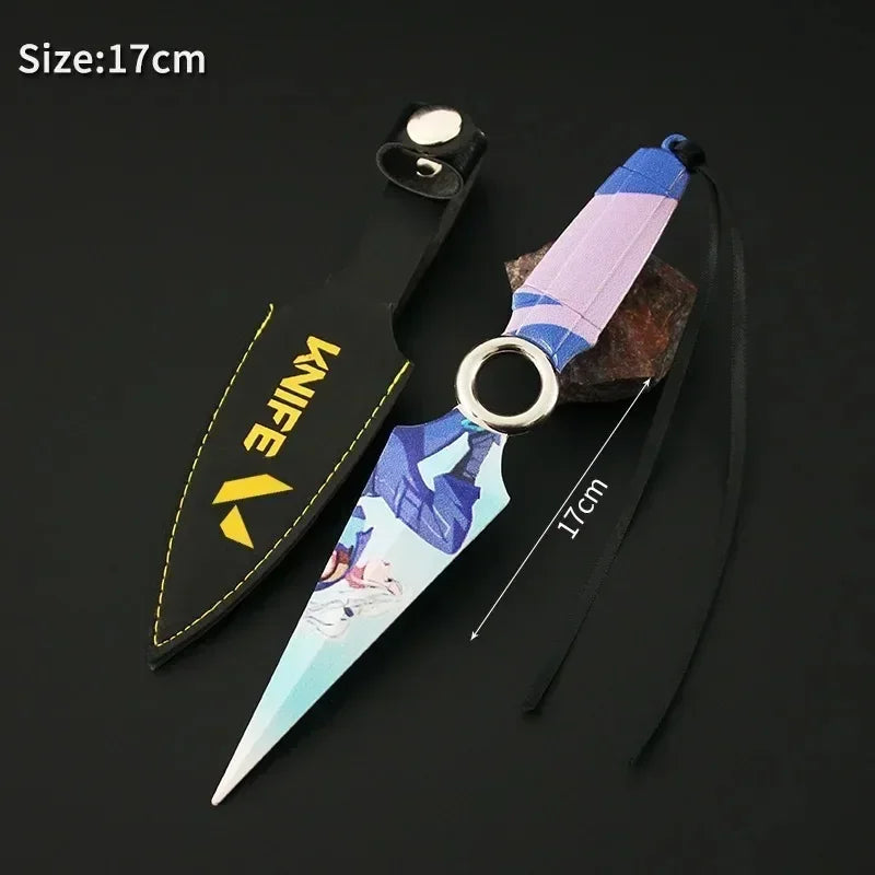 17cm Valorant GO JETT Kunai Metal 