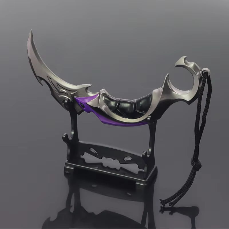 Valorant Weapon 15Cm Melee Reaver Karambit Knife Metal M4 Game Peripheral Samurai Sword Alloy Model Keychain Knife Gift Kids Toy