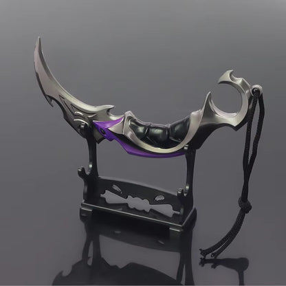 Valorant Weapon 15Cm Melee Reaver Karambit Knife Metal M4 Game Peripheral Samurai Sword Alloy Model Keychain Knife Gift Kids Toy